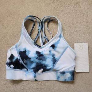 Lululemon Strap It Like It's Hot Bra Size 4 Blooming Pixie Aquamarine Multi